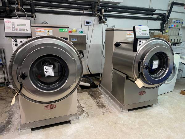  New Milnor Commercial Washer Installation for a Hotel Laundry Room